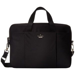 Kate Spade Black Nylon Laptop Bag Case 15"